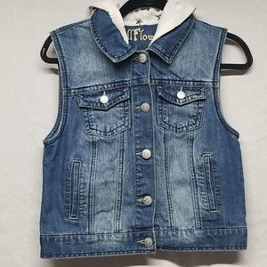 Wallflower Denim Vest With Hood